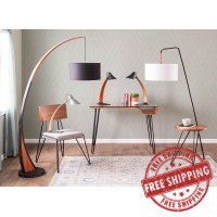 LumiSource LS-NOAHFL WL+BK Noah Floor Lamp in Walnut Black